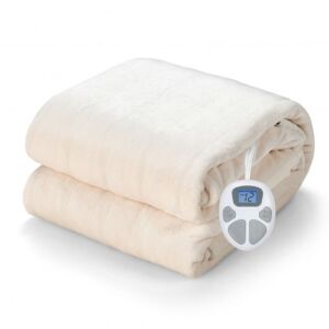 62"x84" Flannel Heated Electric Blanket - Beige