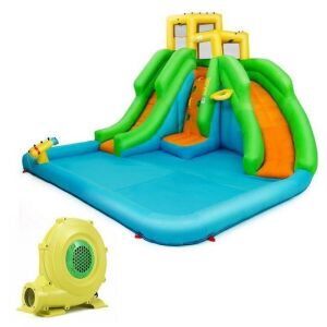 Kids Inflatable Water Park Bounce House with 480W Blower