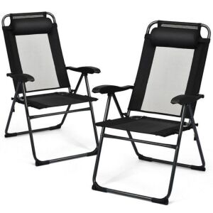 Set of (2) Adjustable Patio Chairs