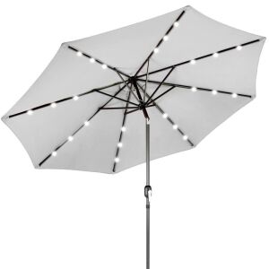 Solar LED Lighted Patio Umbrella w/ Tilt Adjustment, UV-Resistance - 10ft