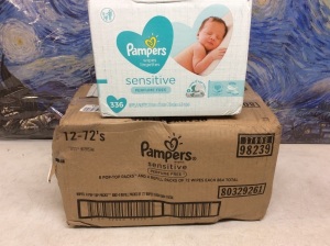 Lot of Pampers Sensitive Baby Wipes - New