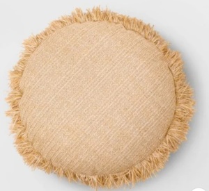 Round Throw Pillow Natural - Opalhouse, Like New, Retail - $35