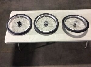 Lot of (3) 20" Wheels for 3-Wheeled Stroller 