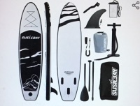 Inflatable Paddle Board Stand Up Paddleboards ,Yoga BoardFloating Paddle, Hand Pump, Carrier, 10L Waterproof Bag,Drop Stitch, Traveling Board for Surfing Backpack SUSIEBAY< Like New, Retail - $279.99