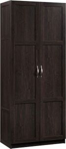 Sauder 419496 Storage Cabinet, L: 29.61" x W: 16.02" x H: 71.50", Cinnamon Cherry Finish