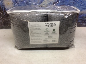 Berkshire Blanket & Home Ecothread Heathered Plush King Size Sheet Set, Molten Coal - Appears New 