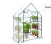Greenhouse for Outdoors with&nbsp;Improved Transparent PVC&nbsp;Cover, Ohuhu Portable Walk-in&nbsp;3 Tiers 6 Shelves Stands Mini&nbsp;Greenhouse, Plastic Small Plant&nbsp;Green House with Observation&nbsp;Windows, 4.7x2.4x6.4, Like New, Retail - $69.99