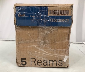 Case of (5) Reams 8.5"x11" Letter Office Paper