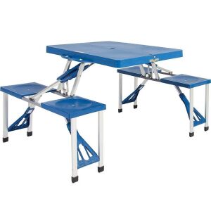 Outdoor Portable Plastic Folding Picnic Table with 4 Seats