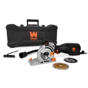 5-Amp 3-1/2-Inch Plunge Cut Compact Circular Saw with Laser, Carrying Case, and Three Blades