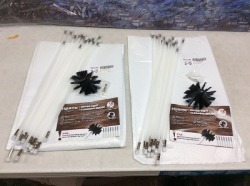 Lot of (2)&nbsp;Holikme 25 Feet Dryer Vent Cleaning Brush,&nbsp;Use with or Without a Power Drill - New