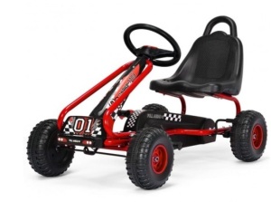 4 Wheel Pedal Powered Ride On With Adjustable Seat, Red, Appears New