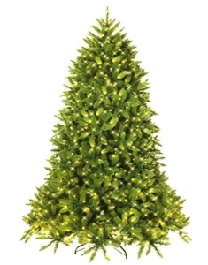 Premium Hinged Artificial Fir Christmas Tree With Led Lights-6 Ft, Appears New