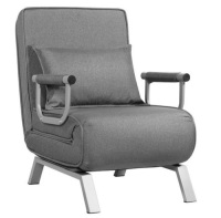 Folding Convertible Full Sofa Bed Armchair&nbsp;with Pillow,&nbsp;23.5 in. x 31 in,&nbsp;Gray, E-Commerce Return/Appears New