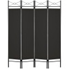 4-Panel Folding Privacy Screen Room Divider Decoration Accent, 6ft