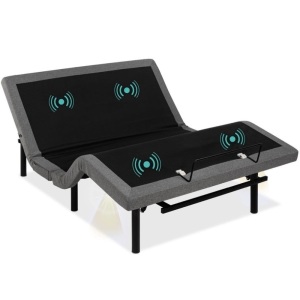 Adjustable Bed Base with Massage, Remote, USB Ports, Queen