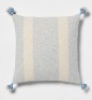 Euro Slub Texture Stripe with Tassels Decorative Throw Pillow •Threshold, Like New, Retail - $30