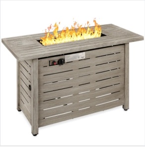 50,000 BTU Steel Propane Gas Fire Pit w/ Auto Ignition - 42in, Like New, Retail - $229.99