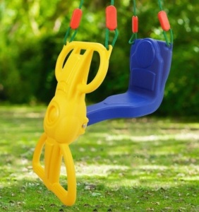 Backyard Kids Rider Glider Swing With Hangers, Appears New/Damaged Box