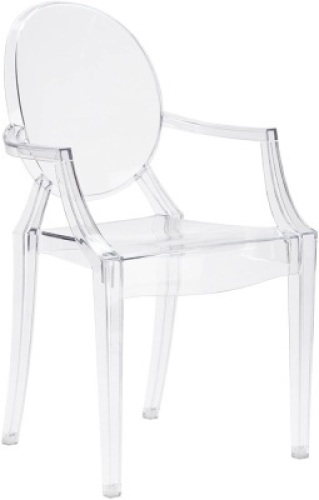 EdgeMod Burton Arm Chair in Clear,&nbsp;Set of 4 - Appears New&nbsp;
