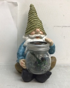 Gnome Figurine w/ Light Up Jar, Works, E-Comm Return