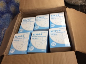 Case of (18) Boxes of Non-Medical KN95 Protective Masks, 60 Per Box - New