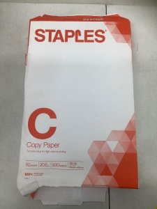 Lot of (6) Reams Staples Tabloid Copy Paper, E-Comm Return