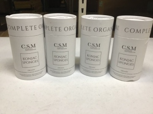 Lot of (4) CSM Organic Konjac Sponge&nbsp;3-Packs