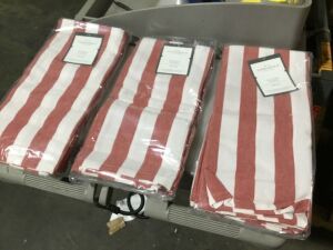 Case of Threshold Red/White Striped Kitchen Towels