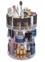 Choice&nbsp;Fun&nbsp;360&nbsp;Degree&nbsp;Rotating Organizer&nbsp;3-tier&nbsp;Acrylic Rotating Display&nbsp;with&nbsp;Diamond&nbsp;Pattern&nbsp;18&nbsp;Compartments - New&nbsp;