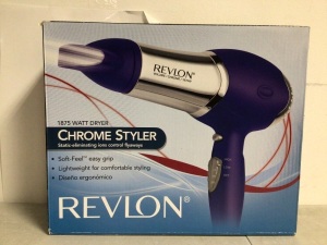 Revlon Chrome Styler Dryer, Powers Up, Appears New