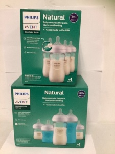 Lot of Philips Avent Baby Bottles and Gift Set