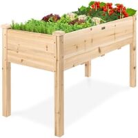 Elevated Wood Garden Planter Stand, 48" x 24" x 30"&nbsp;