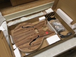 Semi-Hollow DIY Electric Guitar Kit. NEW