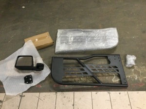 Set of Jeep Doors and Mirrors. NEW. Unknown Exact Fitment