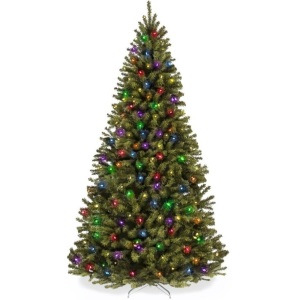 Pre-Lit Artificial Spruce Christmas Tree w/ Multicolored Lights