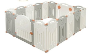 Foldable Baby Playpen 16 Panel Activity Center Safety Play Yard, Inspected, Appears New