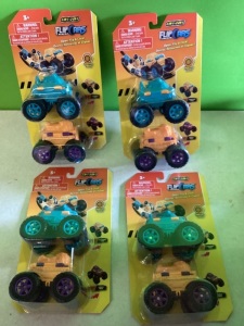  Flip Cars Rhino & Gorilla Monster Trucks LOT of 4, New, Retail - $10