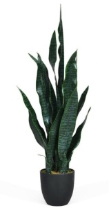 35.5" Indoor-Outdoor Artificial Fake Snake Plant, Appears New