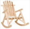 Rocking Wood&nbsp;Adirondack Chair&nbsp;Accent Furniture w/&nbsp;Natural Finish, Like New, Retail - $119.99