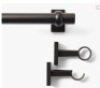 Antique Bronze Curtain Rod & Wall&nbsp;Bracket, Like New, Retail - $139
