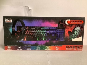 Orzly RX250 Essential Pack w/ Keyboard, Mouse, Headset, Mouse Pad