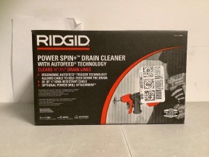 Ridgid Power Spin+ Drain Cleaning Snake Auger