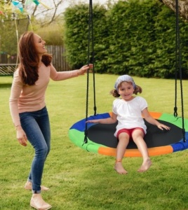 40-Inch Flying Saucer Tree Swing Outdoor Play Set, Inspected, Appears New