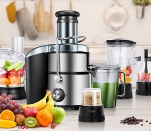 5 In 1 Multifunction Juice Extractor Juicer Blender, Inspected, Untested, Appears New/Damaged Box