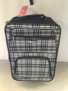 Rockland , Black White Suitcase, New, Retail - $50