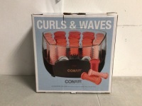 Conair Curls and Waves Set, Powers Up, Appears New