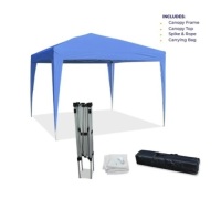 Impact Canopy 10 x 10&nbsp;Pop Up Canopy Tent,&nbsp;Instant Slant Leg&nbsp;Portable Shade Tent&nbsp;with Carrying Bag,&nbsp;White, Like New, Retail - $78