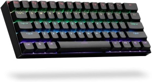 ANNE PRO 2, 60% Wired/Wireless Mechanical Keyboard, Gateron Blue Switch/Black Case, True RGB Backlit - New 