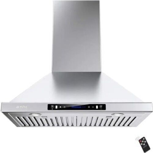 36"&nbsp;900 CFM Ducted Wall Mount Range Hood in Stainless Steel with LED Light